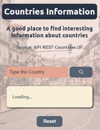 Image about the project: Countries Information | API REST Countries.