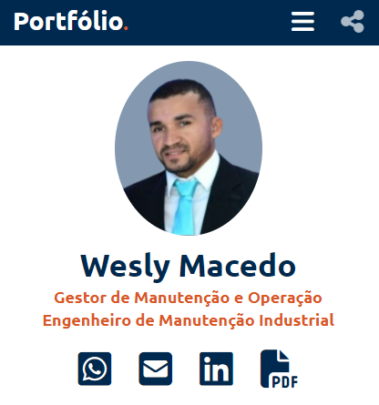 Image about Portfolio Website project for the Maintenance Manager/Engineer Wesly Macedo.