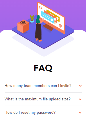 Image about FAQ Accordion Card project.