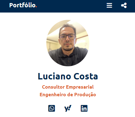 Image about Portfolio Website project for the Business Consultant and Production Engineer Luciano Costa.